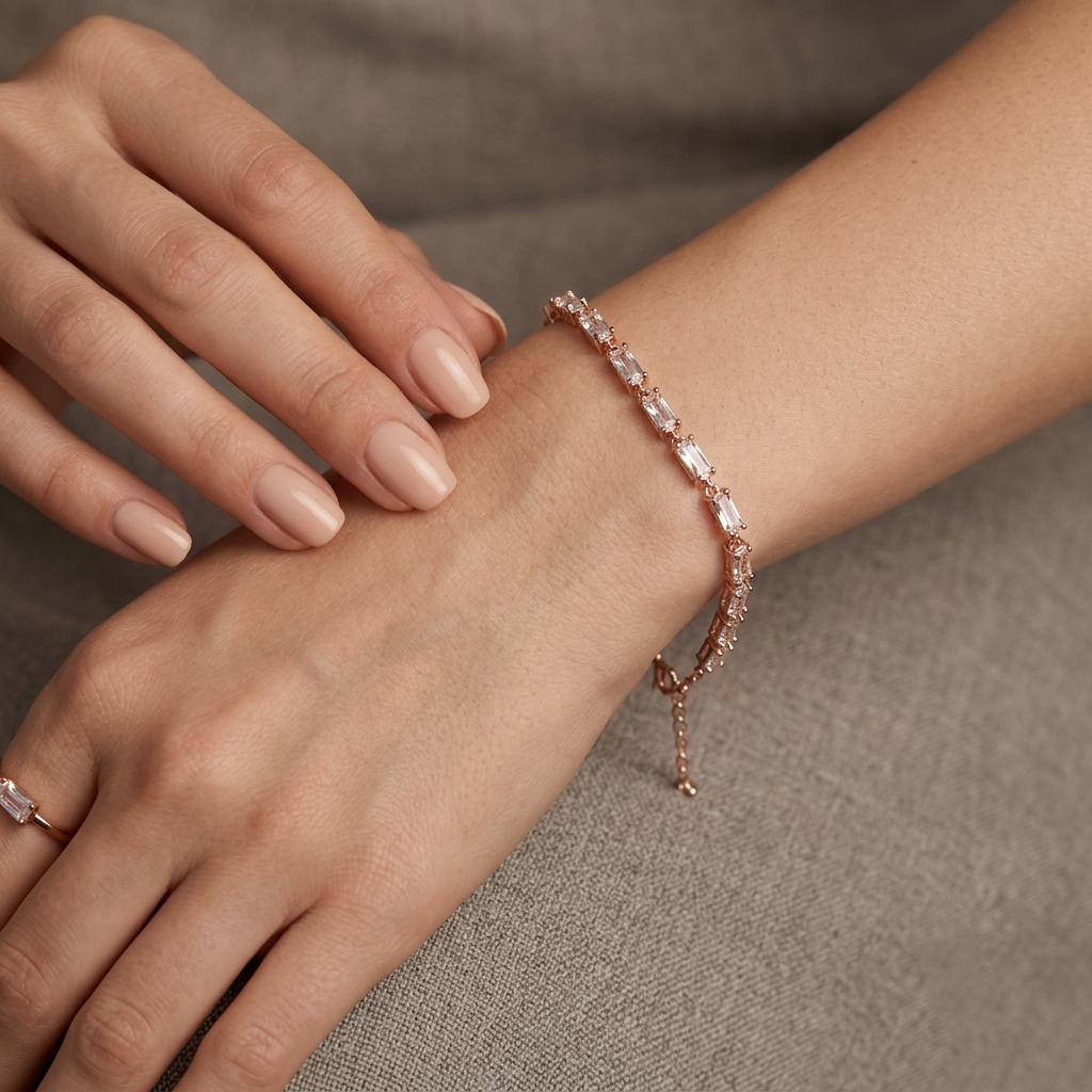 Rose Gold Baguette Bracelet
