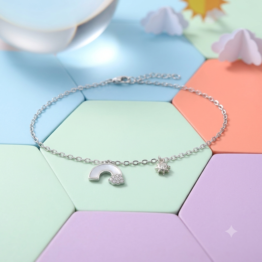 Crescent Moon Charm Bracelet