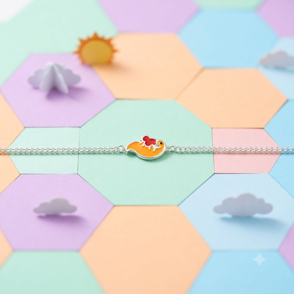 Dino in love Charm Silver Bracelet