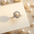 Mother of Pear Flower Ring