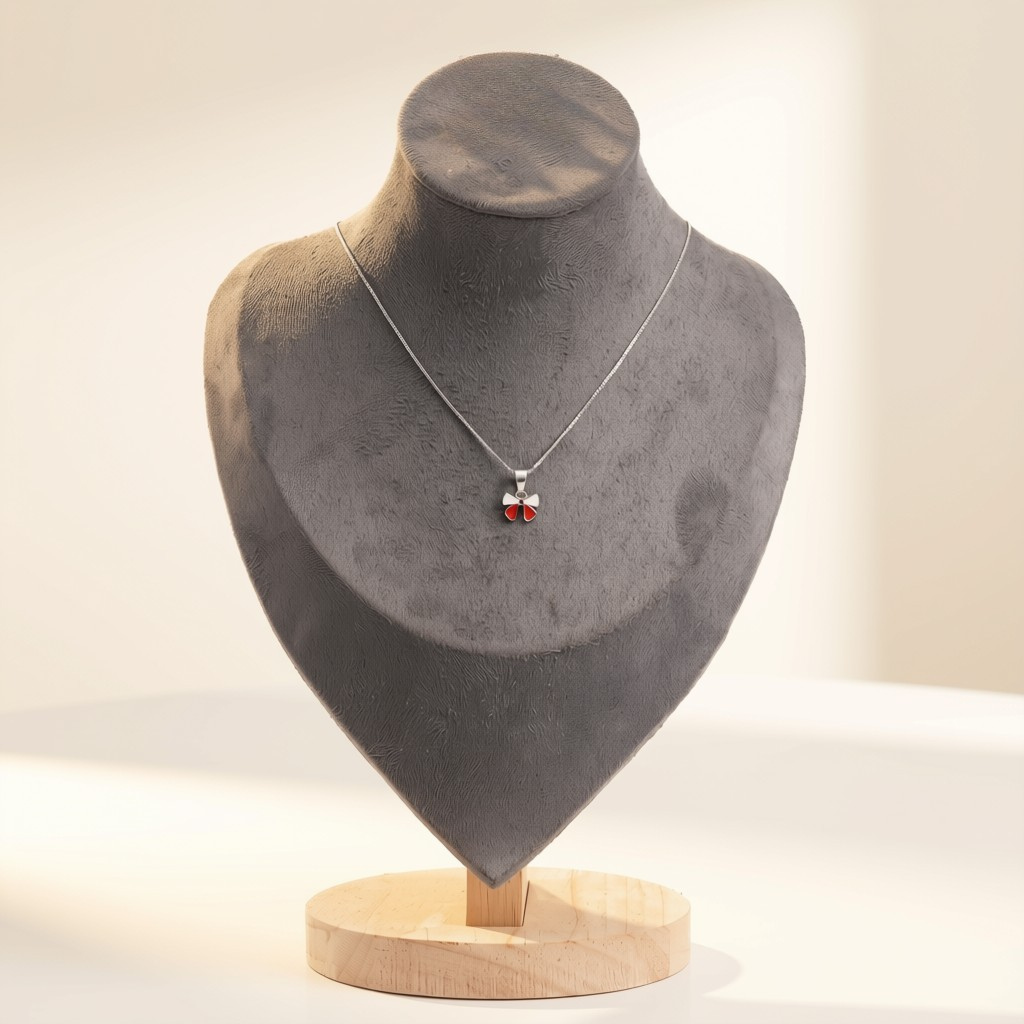 Elegant Bow Pendant Necklace