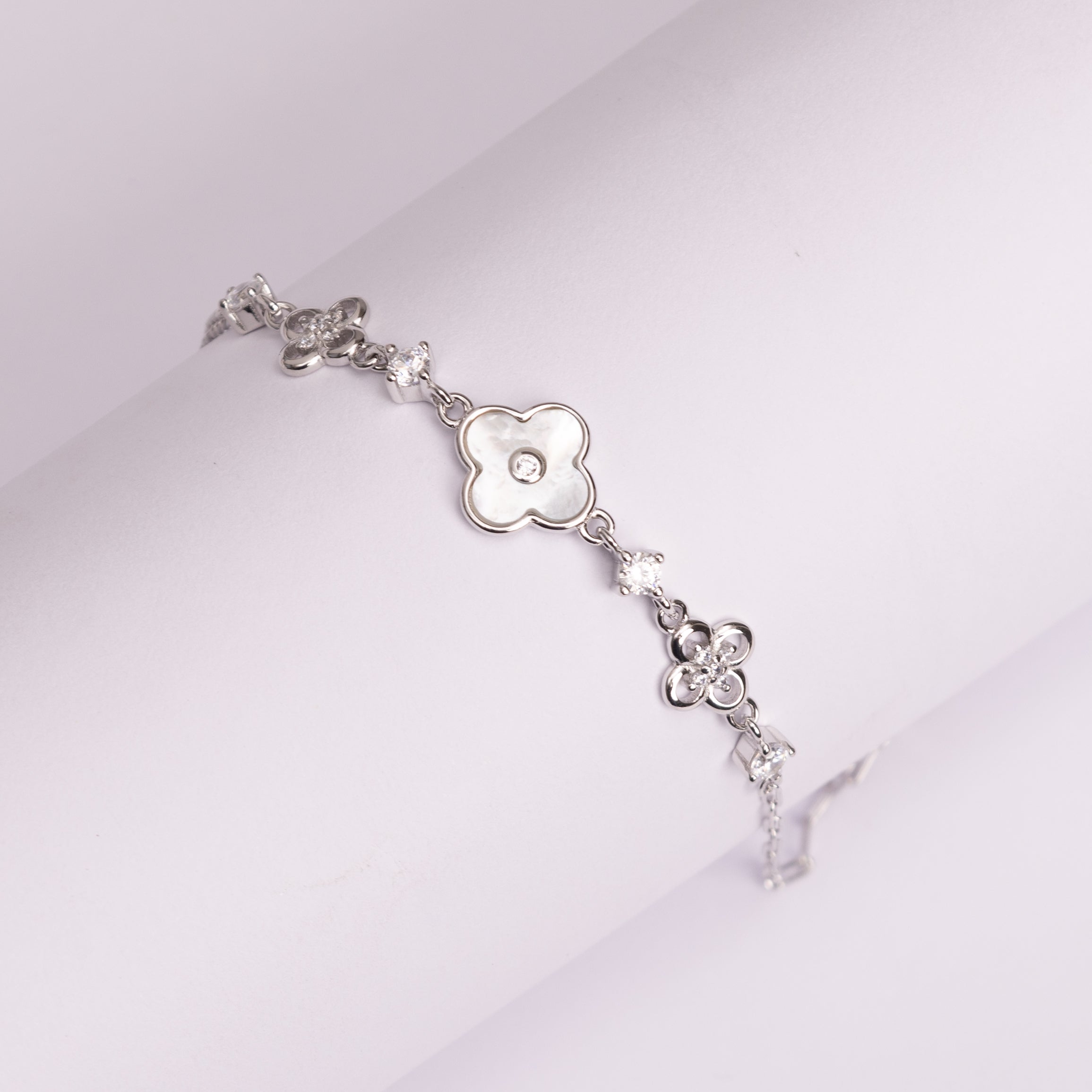 Silver Clover Bracelet