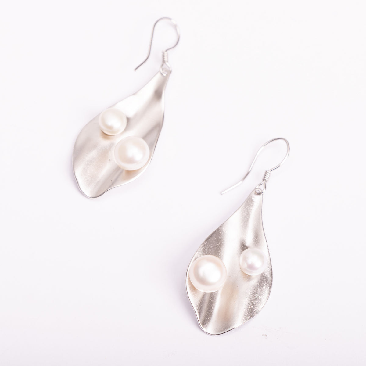 Pearl & Silver Statement Earrings