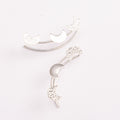 Moon Phases Silver Ear cuffs