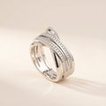 Silver Multi-Band Zirconia Ring