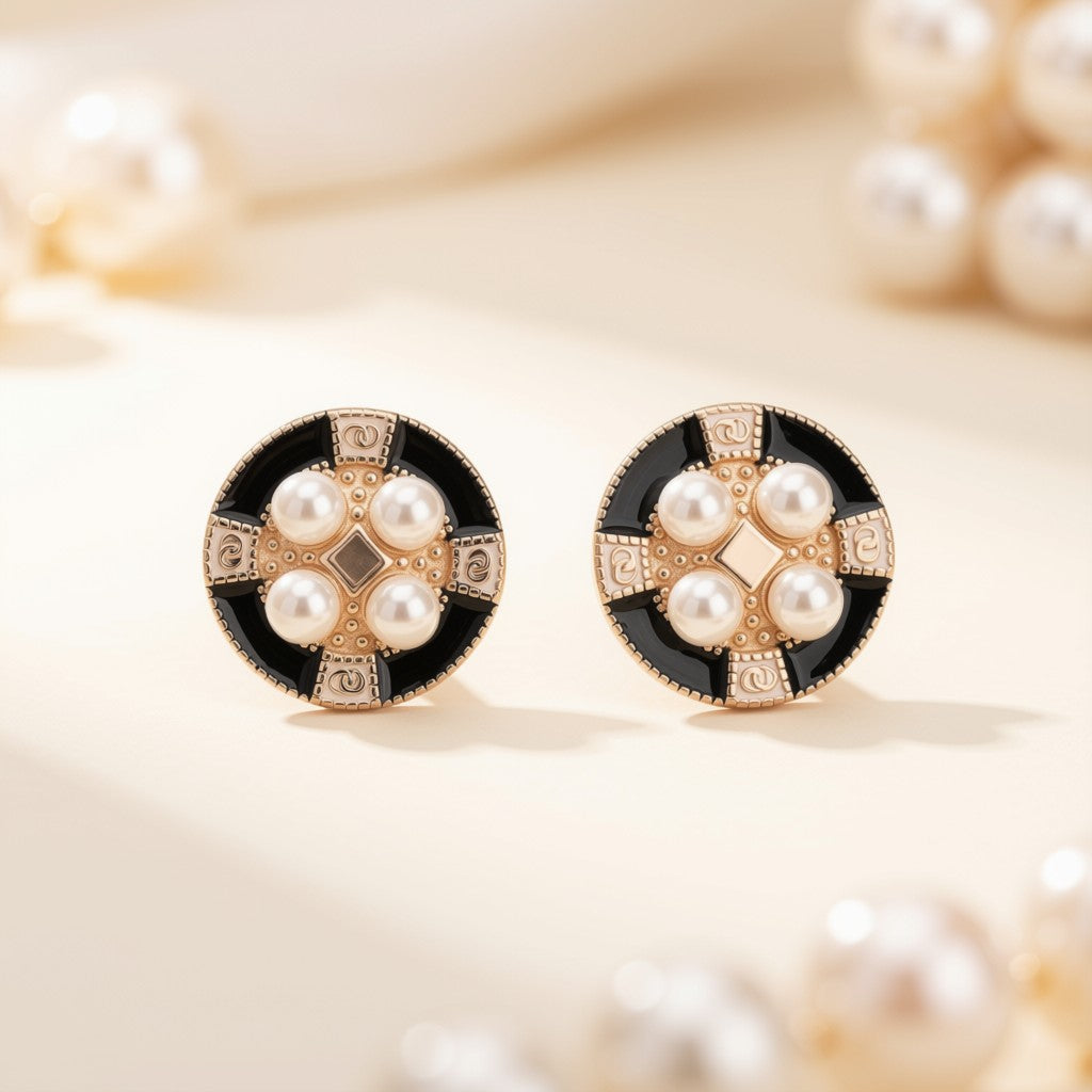 Elegant Pearl Stud Earrings