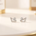 Swan Shaped Stud Earrings