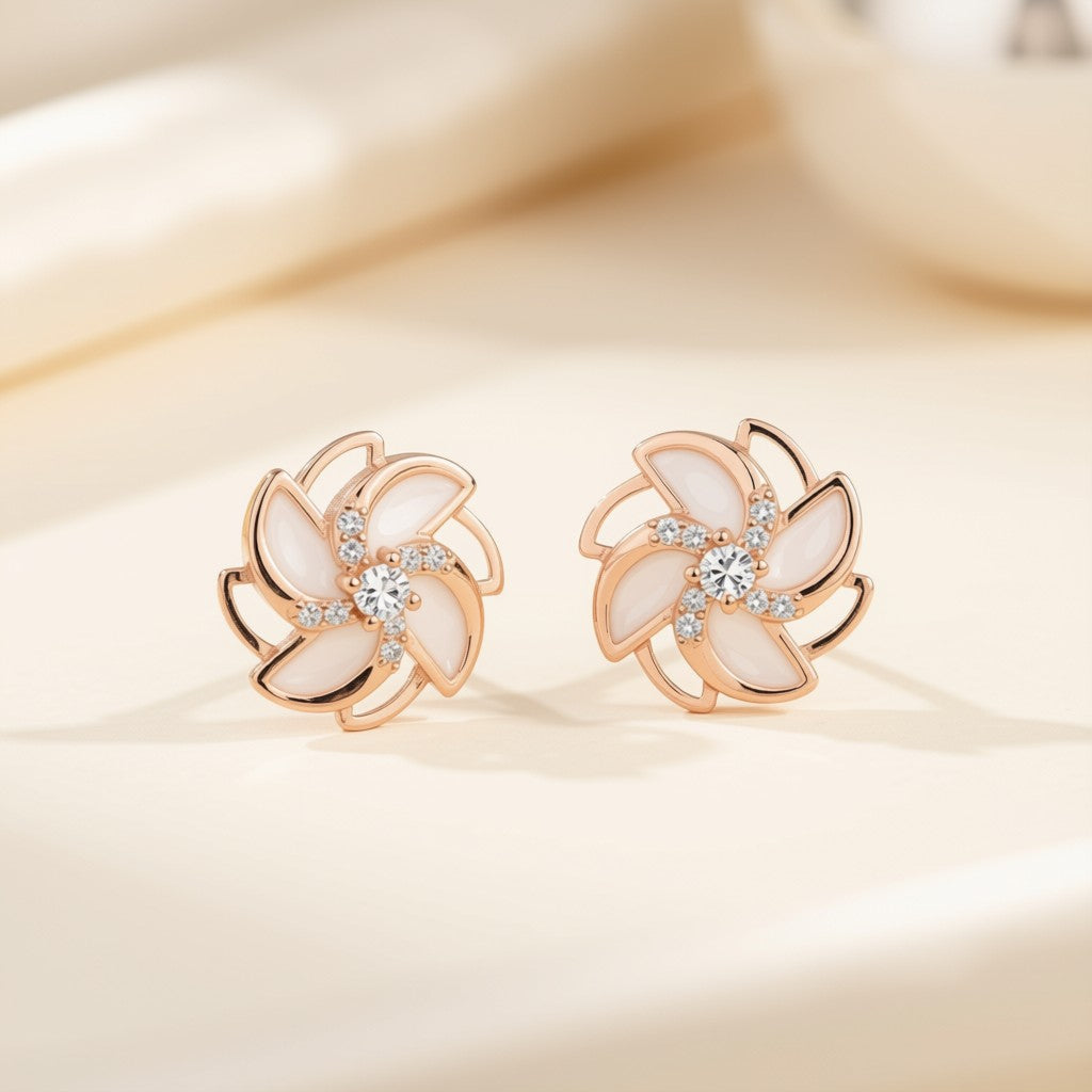 Pinwheel Stud Earrings