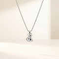 Silver Cat Charm Pendant Necklace