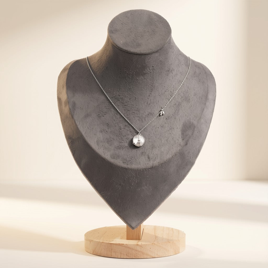 Silver Eiffel Pendant Necklace