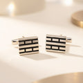 Geometric Silver Cufflinks