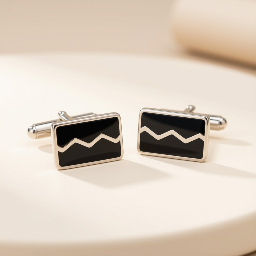 Geometric Pattern Cufflinks