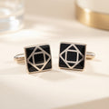 Geometric Black Cufflinks